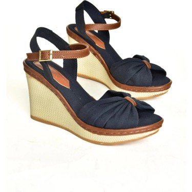 Fox Shoes Lacivert Kadın Dolgu Topuklu Ayakkabı F674040405 Fiyatı