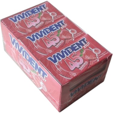 Vivident Xylit 45 Dakika Çilek Aromalı Cüzdan Sakız 26 G. * Fiyatı