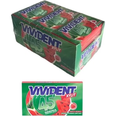 Vivident 45 Dakika Karpuz Aromalı Şekersiz Tatlandırıcılı Fiyatı