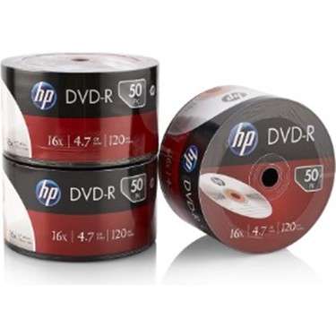 HP Boş DVD-R 16X 4,7GB 50'li Paket Yüksek Kalite ve Fiyatı