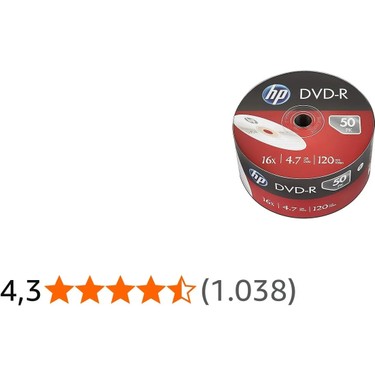 HP Boş DVD-R 16X 4,7GB 50'li Paket Yüksek Kalite ve Fiyatı
