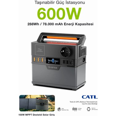 ユウキ Kensa 600W Taşınabilir Güç Istasyonu 78000 Mah Kablosuz Fiyatı
