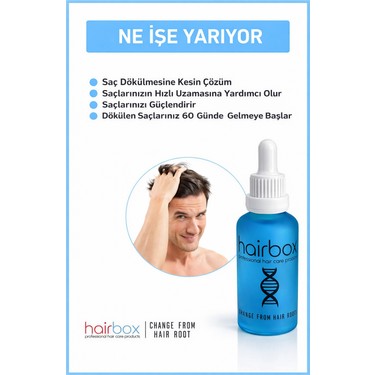 HAİRBOX Erkek Saç Serum, Mini Saç Serum Seti ( 1 Serum, 1 Fiyatı