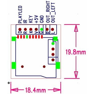 Robiz M2801002 Wav Mp3 Player Modülü Micro Sd 32G Tf Kart Fiyatı