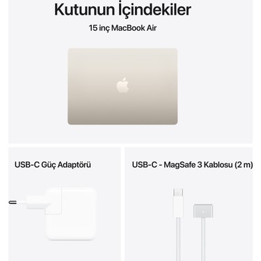 Apple MacBook Air M5 16GB 512GB SSD macOS 15 Taşınabilir Fiyatı