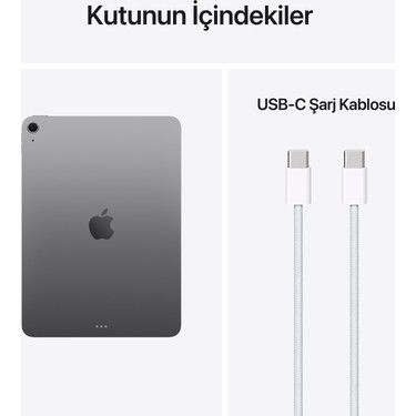 Apple iPad Air M4 11 128GB Wi-Fi Uzay Grisi MH304TU/A Fiyatı