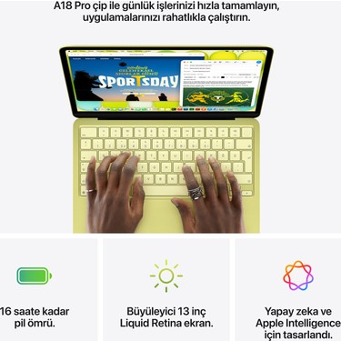 Apple MacBook Neo A18 Pro 8GB 512GB SSD macOS 13 Fiyatı