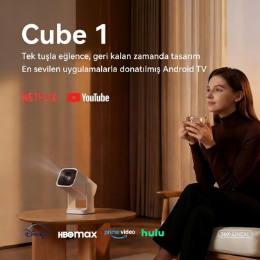 Wanbo Cube1 Projeksiyon Cihazı-Dahili Android TV 11.0 Fiyatı