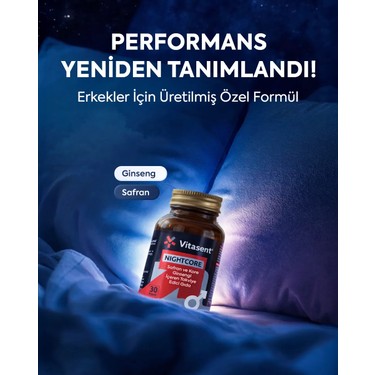 Vitasent Nightcore Safran & Kore Ginsengi Takviye Edici Gıda Fiyatı