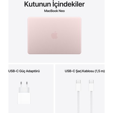 Apple MacBook Neo ピンク 512GB Apple MacBook Neo A18 Pro 8GB 512GB SSD macOS 13 Fiyatı