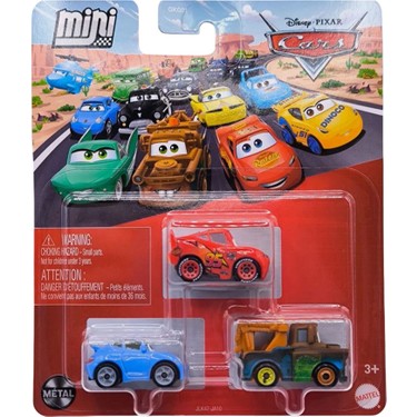 Disney Pixar Cars - Üçlü Mini Racers - Lightning Mcqueen & Fiyatı