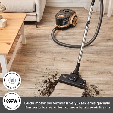 Karaca Vantuz Toz Torbasız 899 Watt High Force F2 Matte Fiyatı