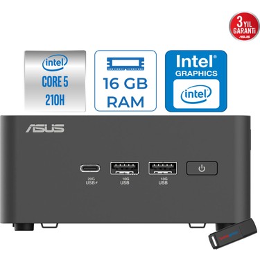 Asus Nuc 15 Pro Tall Kit Intel Core 5-210H 4.8ghz Up 16GB Fiyatı