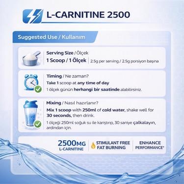 In Science Nutrition Saf L-Carnitine Toz 2500 Mg 150 gr (60 Fiyatı