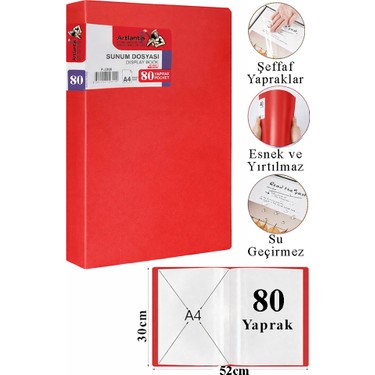 Artlantis Sunum Dosyası 80 Li 1 Paket Poşet Dosyalı Katalog Fiyatı