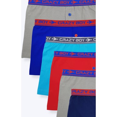 0253 Tutku Çocuk Elastan Baskılı Boxer 12LI Paket Fiyatı