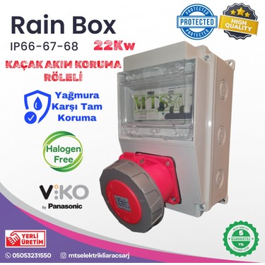MTSevcharger 22 Kw İP66 Vı Ko Trifaze 5X32 Kaçak Akım Roleli Fiyatı
