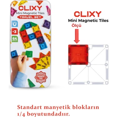 Clixy Mini Manyetik Bloklar 64 Parça Travel Set Fiyatı