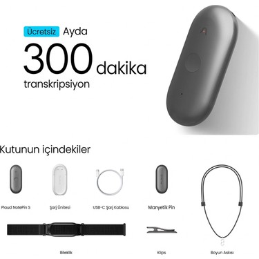 PLAUD NotePin S Giyilebilir AI Destekli Dijital Ses Kayıt Fiyatı
