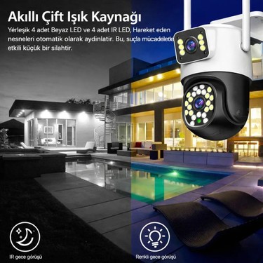 Qasul 4K 8 Mp Yoosee İp Kamera - Çift Lens Wi-fi Ptz Fiyatı