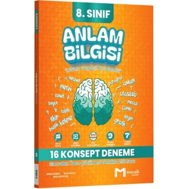 Mozaik Yayınları 8. Sınıf Anlam Bilgisi 16 Lı Konsept Deneme Kitabı