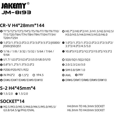 Kızılelma Teknik Jakemy JM-8193 Şarjlı Tornavida Takımı Fiyatı