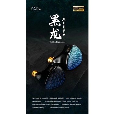 Sipariş Vakti Kinera Celest Wyvern Black Remaster Boom 3.5mm Fiyatı