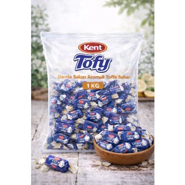 Kent Tofy Damla Sakızı Aromalı Toffe Şeker 1 kg Fiyatı