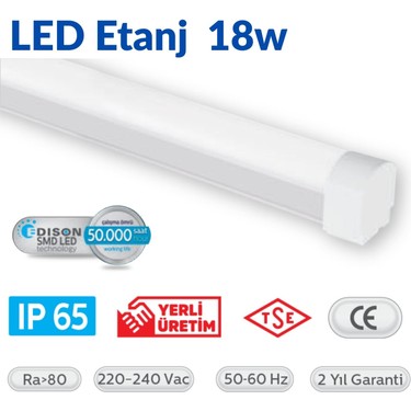 Teletek LED Etanj Aydınlatma 18W - 6500K Beyaz- Otopark, Fiyatı
