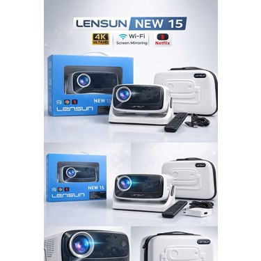 Lensun New 15 4K Ultra Hd Projeksiyon – Android Tv, Netflix, Fiyatı