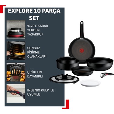 ふ　 AR70枚セット Tefal Ingenio Explore Fusion Core 9X Büyük Set Fiyatı