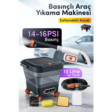 Auhma Acr-08 Şarjlı Basınçlı Araç Yıkama Makinesi Seti – 15L Fiyatı