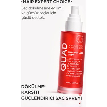 Quad Saç Dökülme Karşıtı Sprey %3 Capixyl %2 Redensyl %1 Fiyatı