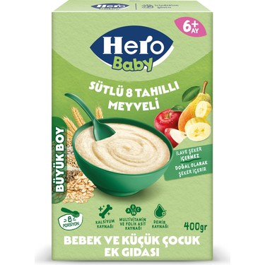 Hero Baby Sütlü 8 Tahıllı Meyveli Kaşık Mama 400g Fiyatı