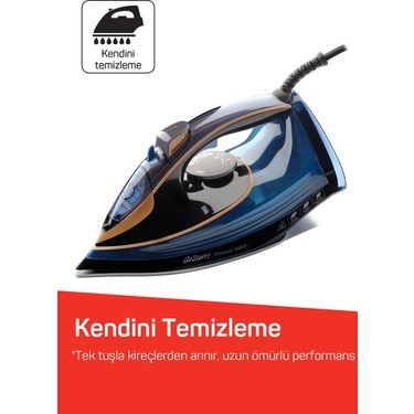 Arzum AR6043 Steamlux Buharlı Ütü Seramik Taban 3000W, 225 Fiyatı