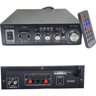 CHESTER Bluetooth Mini Stereo Amfi - USB Sd Kart Okuyucu Fiyatı
