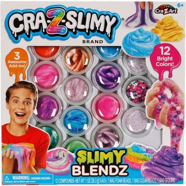 PopŞeker Cra-Z-Art Cra-Z-Slimy Slime Tasarım Seti - 12'li Fiyatı
