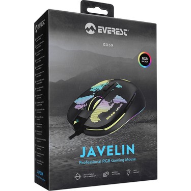 Everest GX69 Javelin 4800 DPI Makro Yazılımlı RGB Gaming Fiyatı