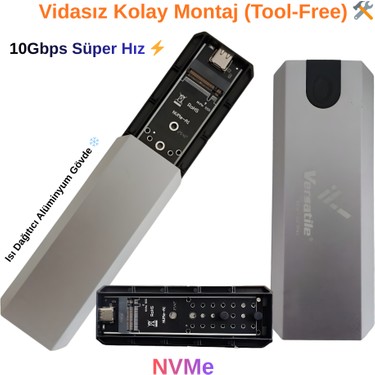 Vorex Versatile Vidasız M.2 Nvme SSD Kutusu - USB 3.1 10GBPS Fiyatı