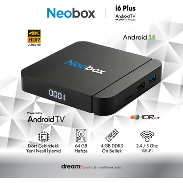 Dreamstar Neobox I6 Plus | 4 GB Ram | 64 GB Hafıza | Android Fiyatı