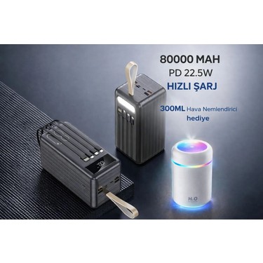 Zoli 80000mAH Powerbank 80.000 mAh 22.5W Hızlı Şarj LCD Fiyatı