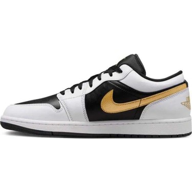Nike Air Jordan 1 Low White Metallic Gold Black 553558-172 Fiyatı