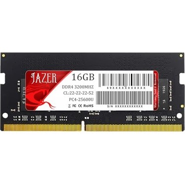 Jazer Sodımm 16 GB Ddr4, 3200 Mhz Dizüstü Bilgisayar Ram'i, Fiyatı