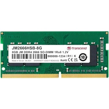 Transcend JM2666HSB-8G Ram 8 GB Ddr4 2666 Mhz Ram Modülü (8 Fiyatı