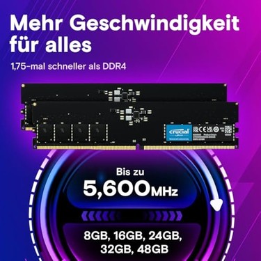 Crucial 16 GB DDR5 Ram 4800 Mhz Bellek CL40 RGB Aydınlatmalı Fiyatı