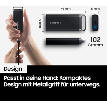 Samsung Taşınabilir SSD T5 Evo, 4 Tb, USB 3.2 Gen. 1, 460 Fiyatı