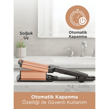 BaByliss Deep Waves 200 Derece 3 Isı Ayarlı Turmalin Seramik Fiyatı