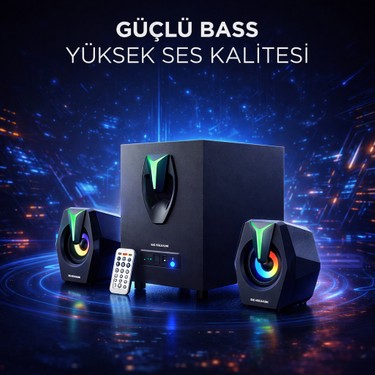 Torima D38 Siyah Wireless Hoparlör 2in1 Subwoofer Rgb Işıklı Fiyatı