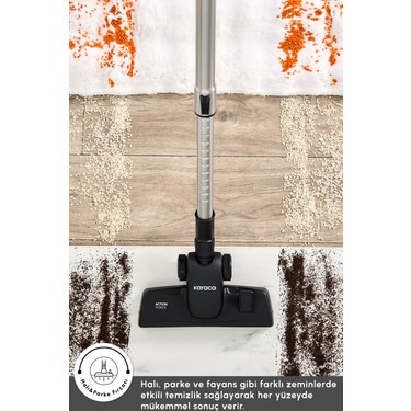 Karaca Vantuz Action Force X10 2 Lt Toz Torbasız Hazneli Fiyatı