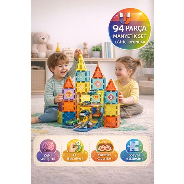 Toyfest 94 Parça Manyetik Blok Set – Eğitici Zeka Fiyatı